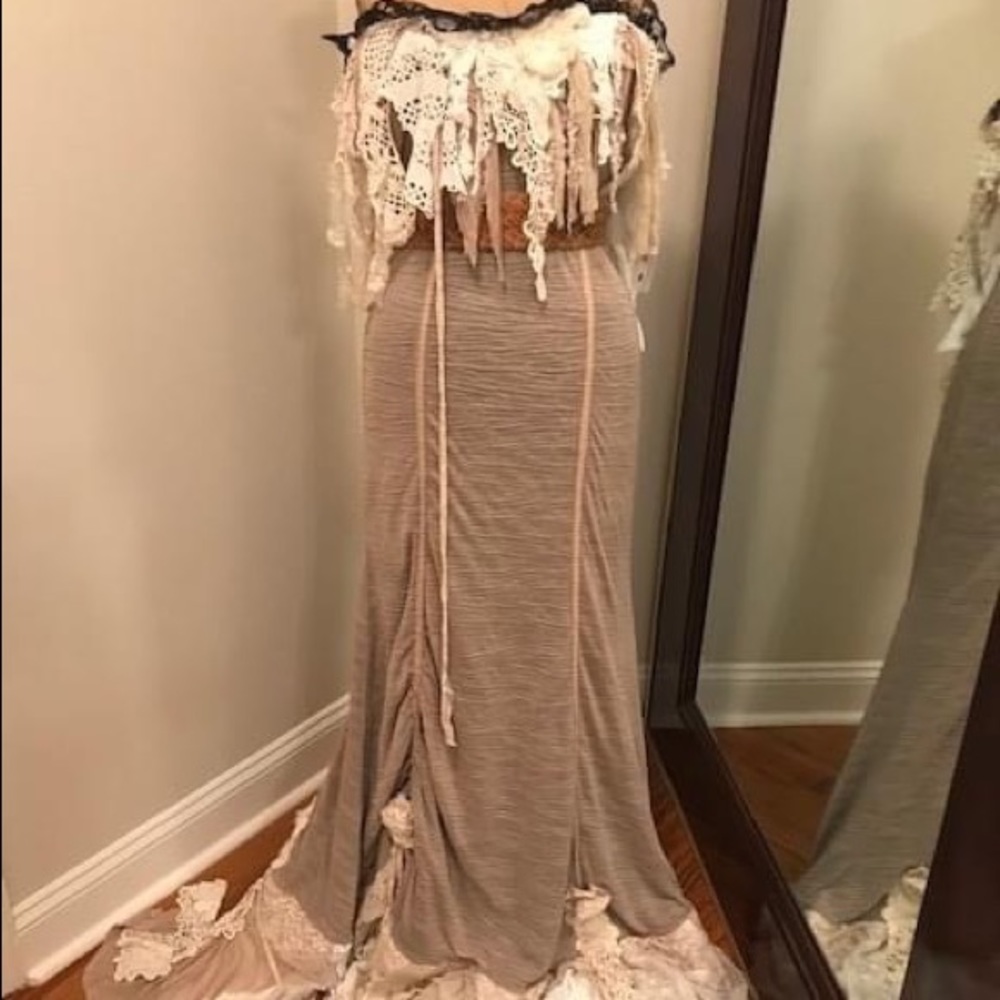 Steam Punk one of a kind Reversible Maxi  Dress